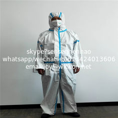 China Disposable Protective Coverall Protection Clothing Chemical Medical Surgical Safety SMS Microporous Coveralls for Coron supplier