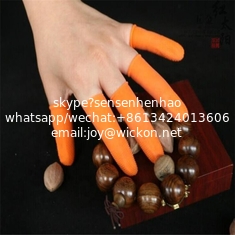 China Protective Antislip Fingertips Gloves Latex Rubber Finger Cots Antistatic Gloves Orange supplier