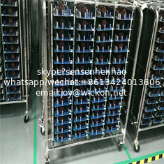 China Meraif wholesale ESD Stainless Steel Trolley / ESD Turnover Cart / Antistatic PCB Plates Storage Trolley supplier