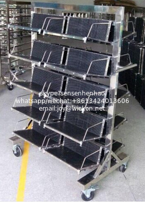 esd smt reel storage cart hanging basket anti static PCB storage trolley antistatic workshop trolley online supplier