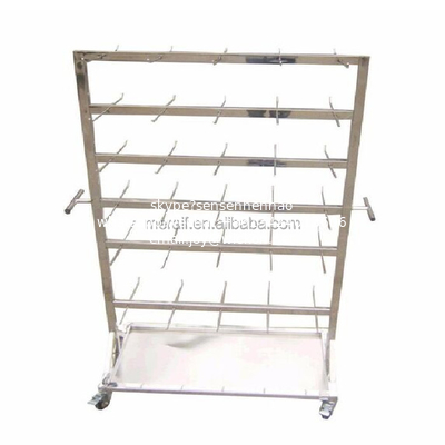 Stainless Steel SMT Reel Shelving Trolley ESD SMT Reel Storage Cart with best price supplier