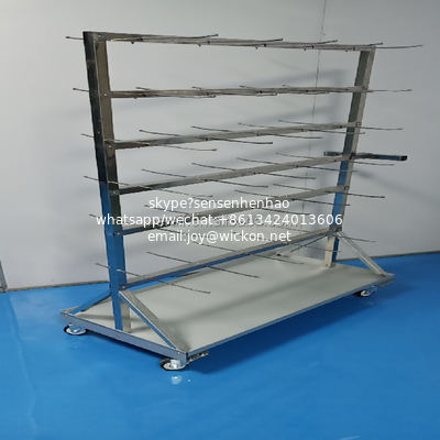 Stainless Steel SMT Reel Shelving Trolley ESD SMT Reel Storage Cart with best price supplier