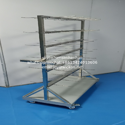 Stainless Steel SMT Reel Shelving Trolley ESD SMT Reel Storage Cart with best price supplier