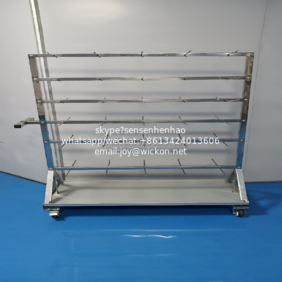 Stainless Steel SMT Reel Shelving Trolley ESD SMT Reel Storage Cart with best price supplier