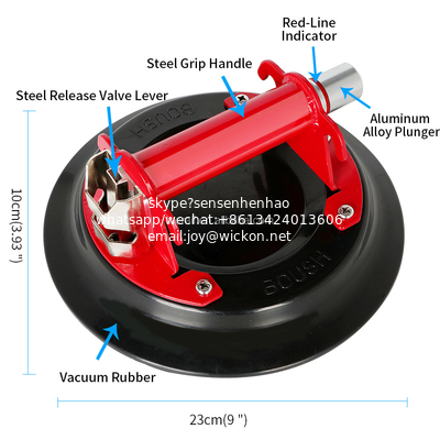 9 Inch  hand glass sucker cup  Pump Action Vacuum Suction Cup for Lifting Glass supplier