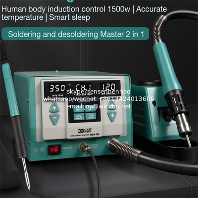 CXG 862 1500W Soldering And Desoldering master 2in1 Eddy Current Programming Desoldering station Hot Air Gun Solder Iron Rework supplier